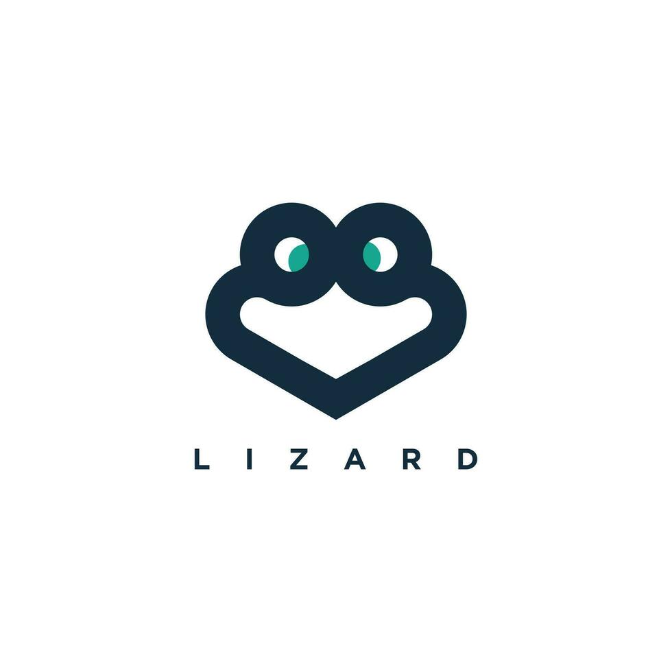 Simple lizard logo vector with modern style