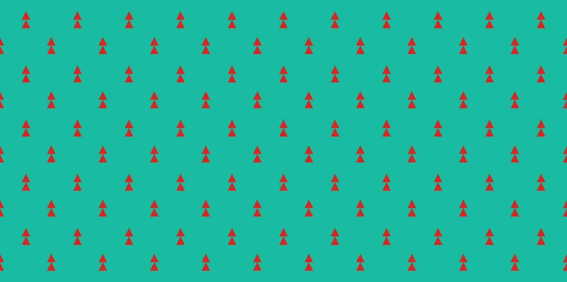 Seamless pattern with red triangle on green background.Texture for web, print, textile, wallpaper, gift wrapping paper and other. vector