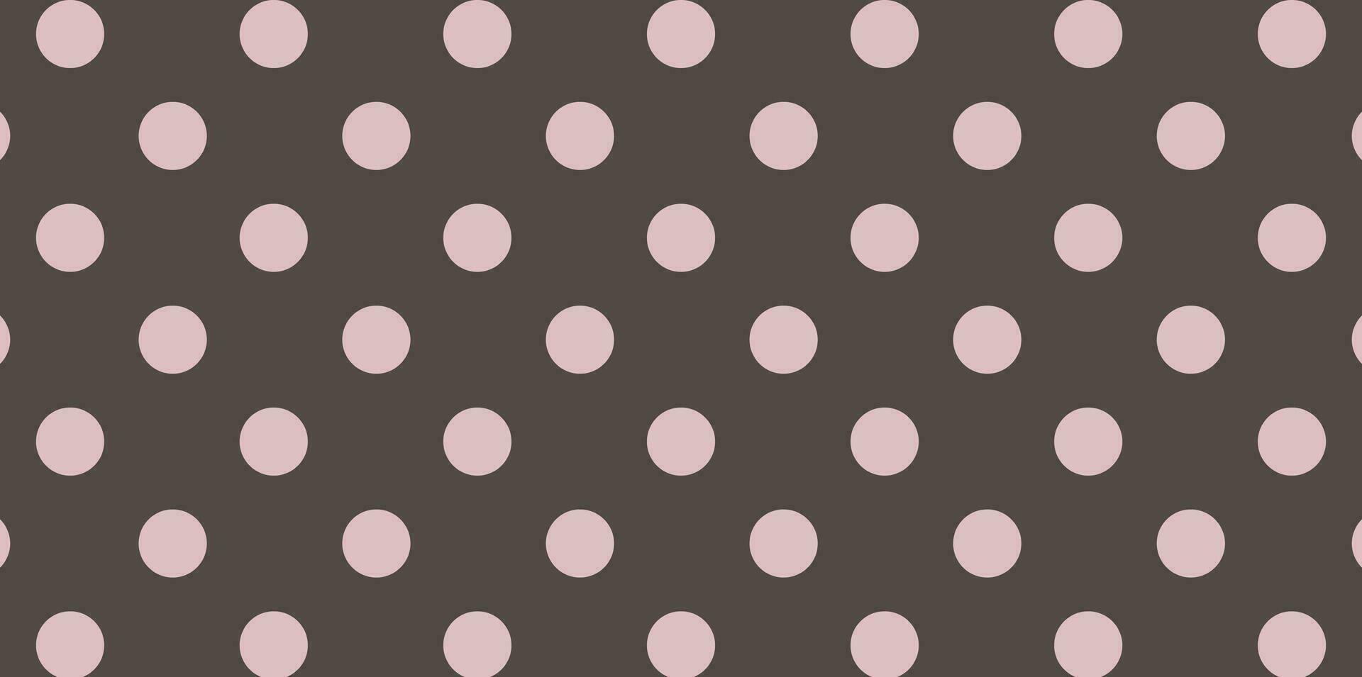 Brown background with pink polka dots. vector