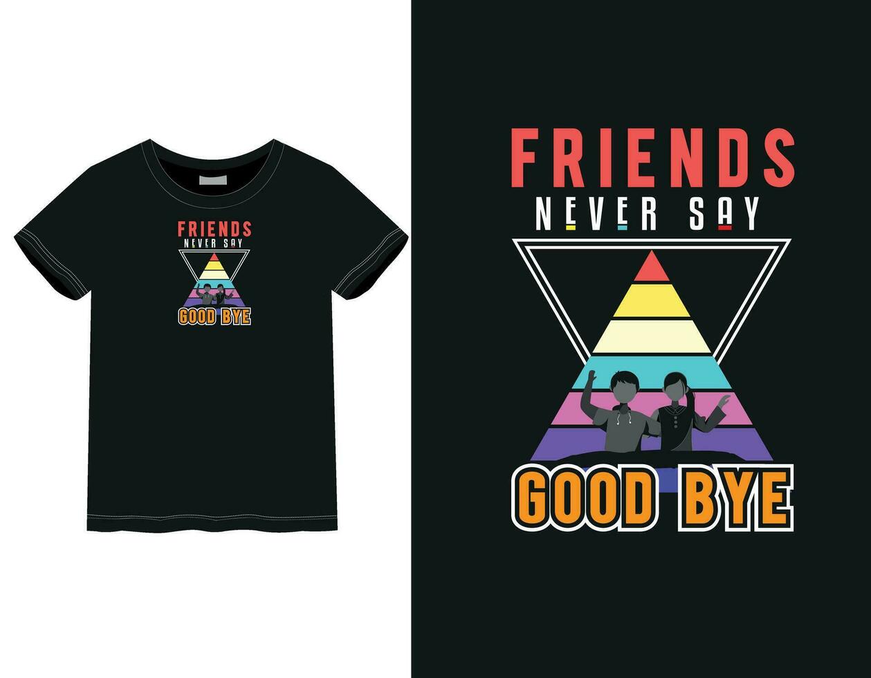 Friendship day T-shirt design vector
