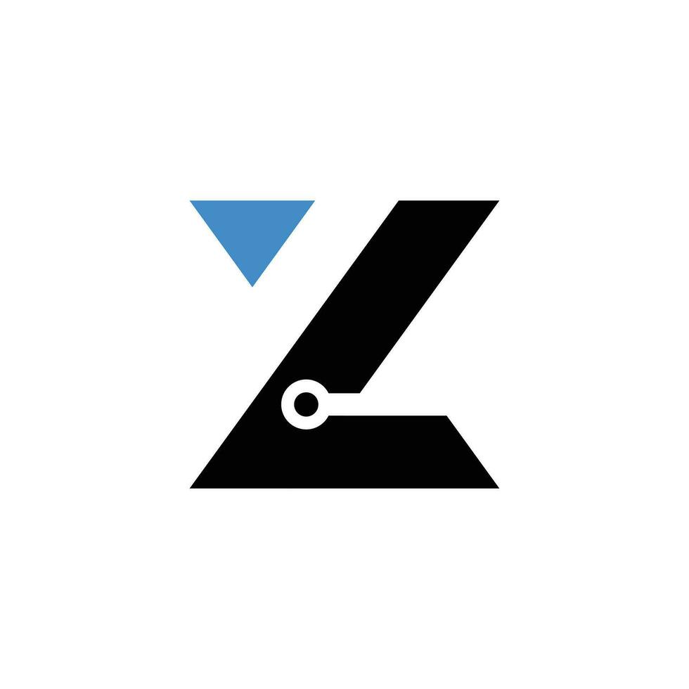 abstract letter z logo initial z with creative vector