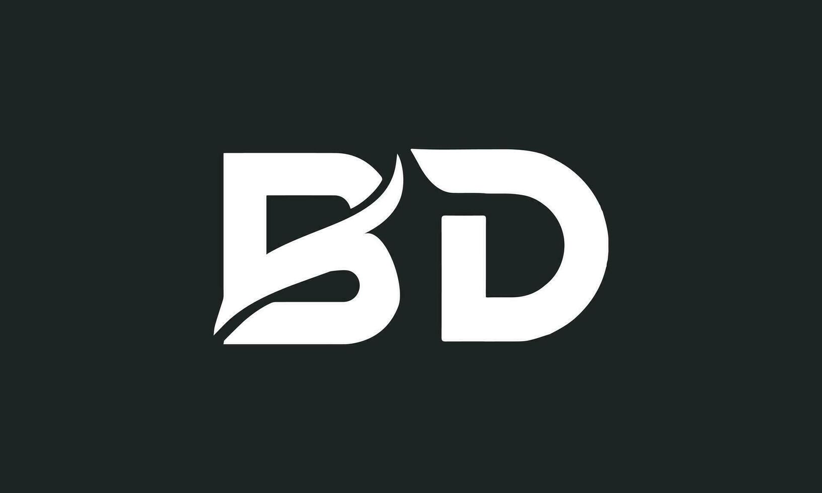 bd, db alfabeto letras logo monograma vector