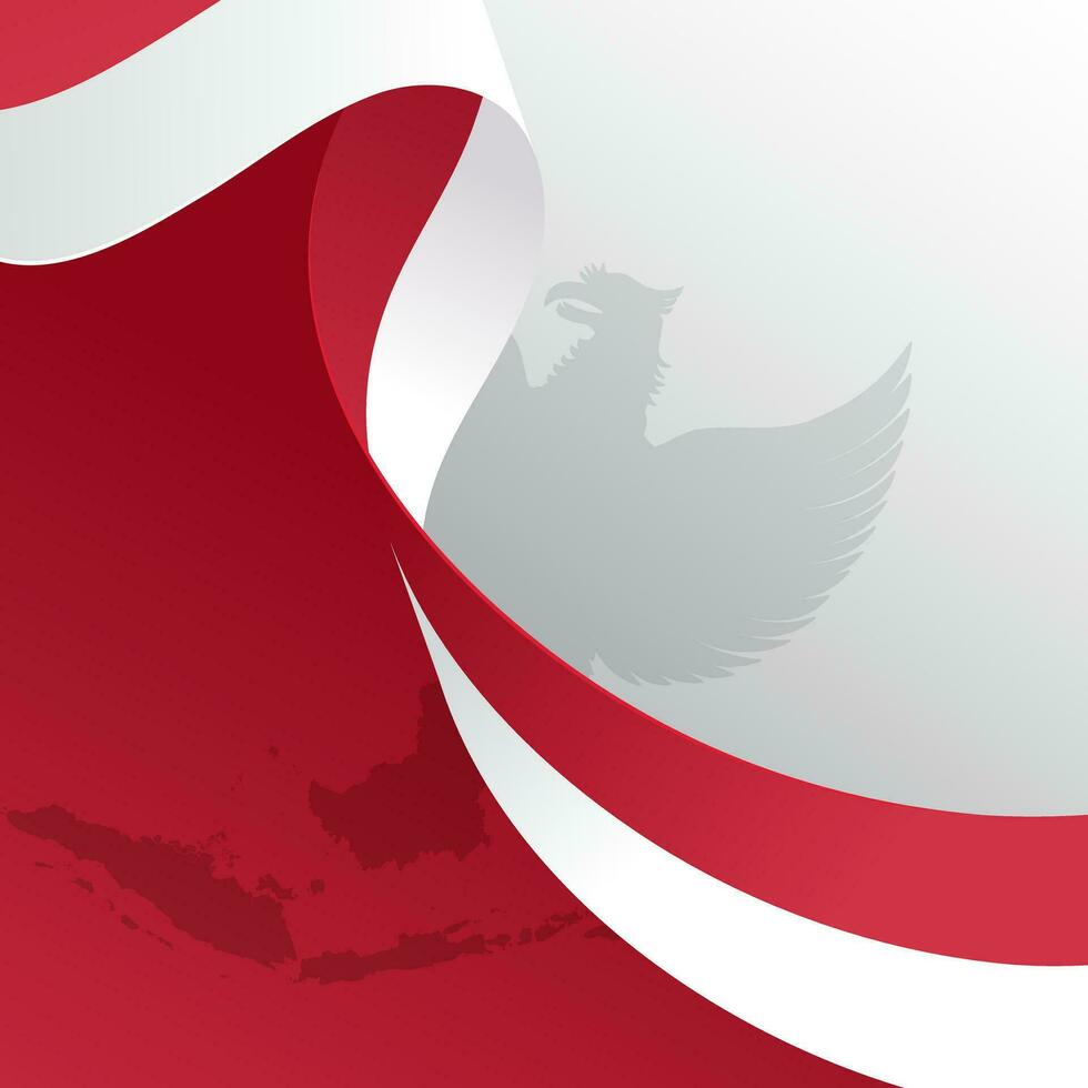 indonesian flag background suitable for indonesia day celebration vector