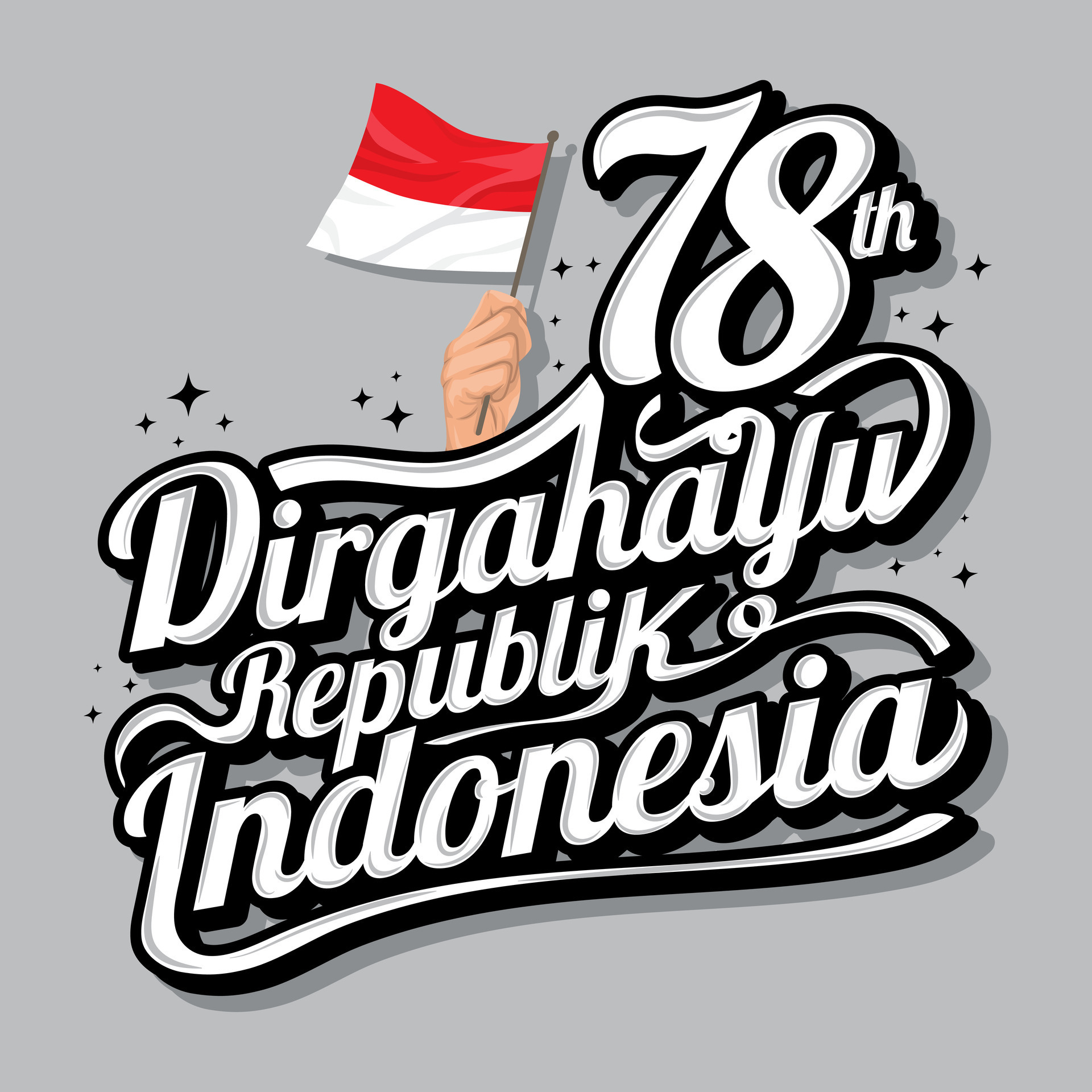 Dirgahayu Republik Indonesia Typography Which Means Indonesian Independence Day 25555044 Vector 1878
