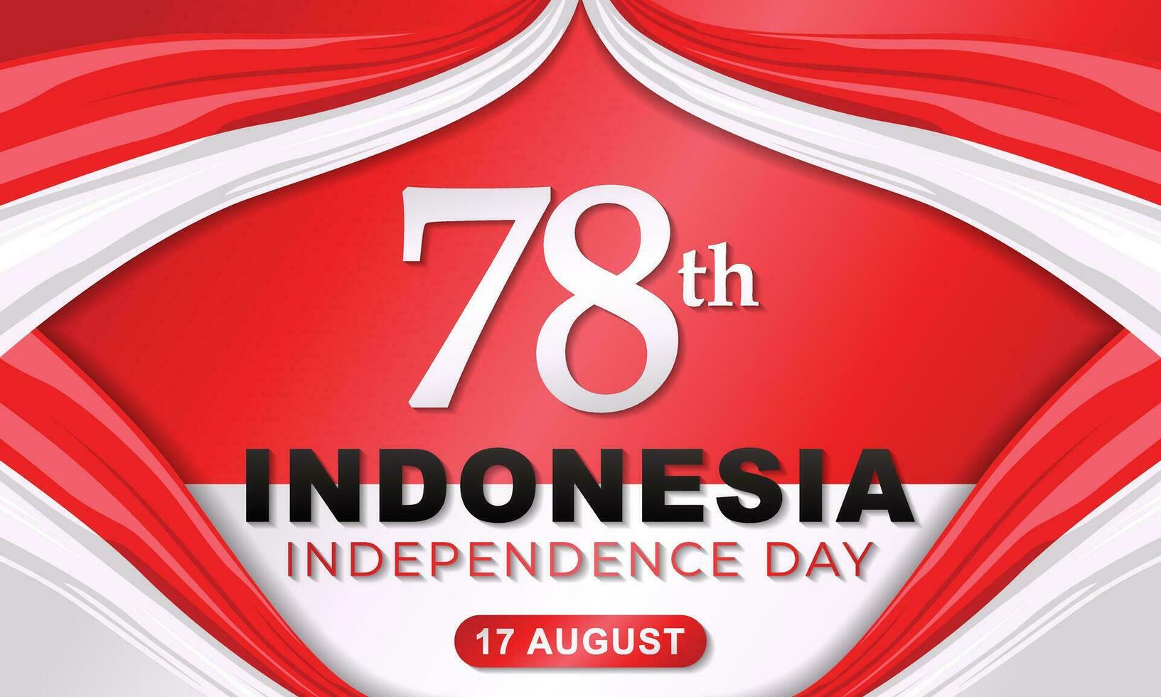 Indonesia independence day celebration elegant background vector