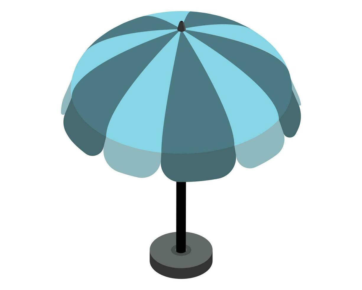 Isometric Beach Parasol Vector