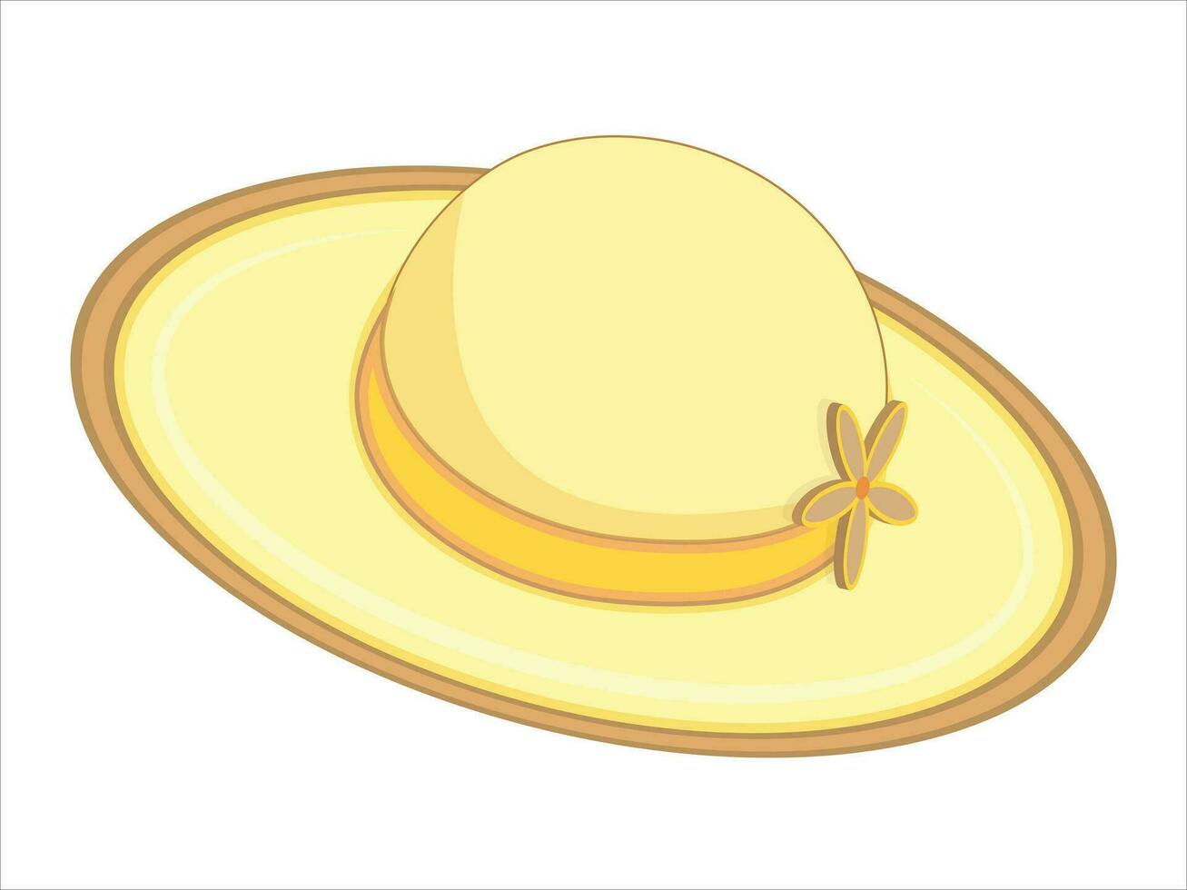 Ladies Straw Hat vector