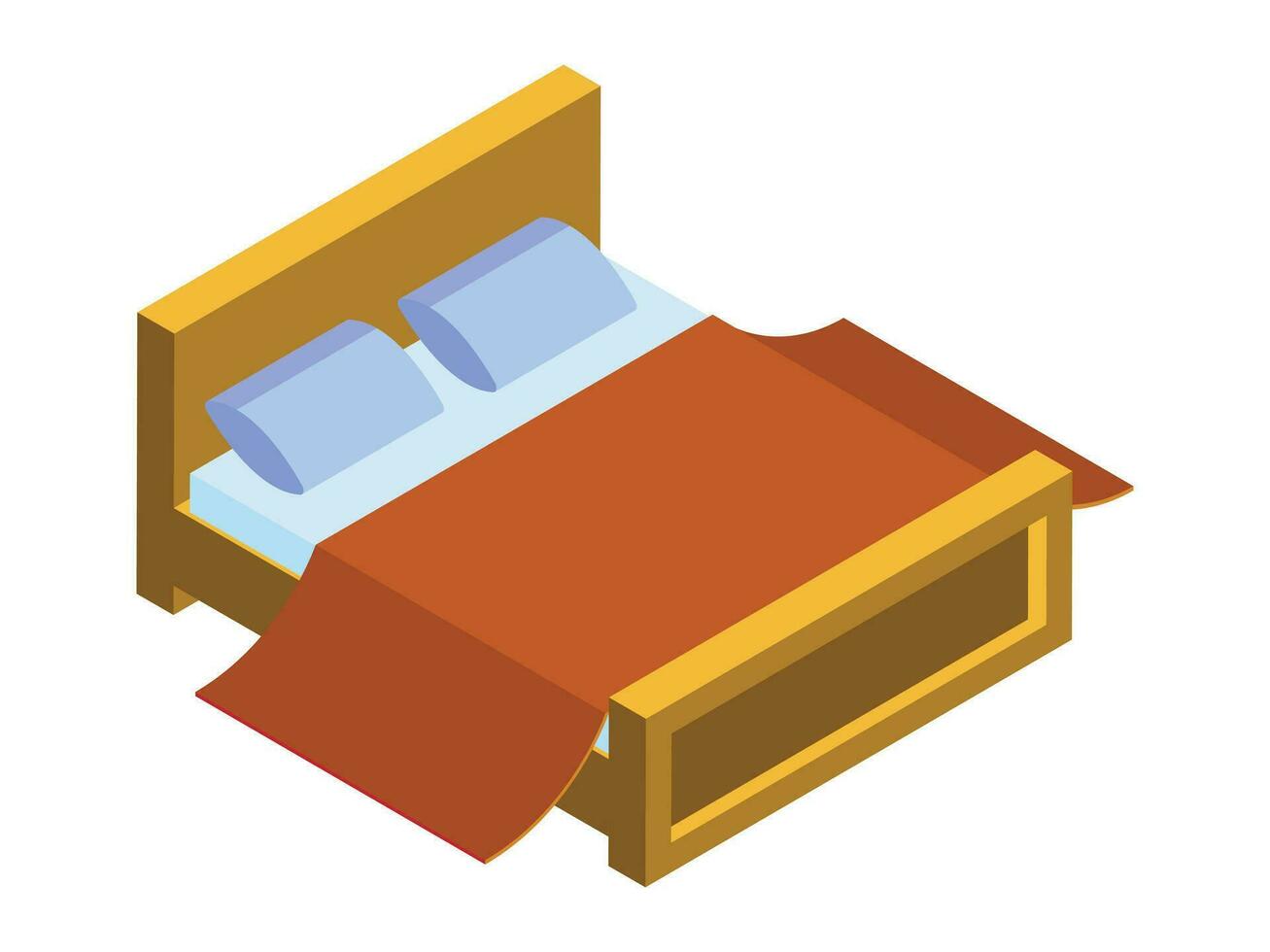 Isometric Bed Icon vector