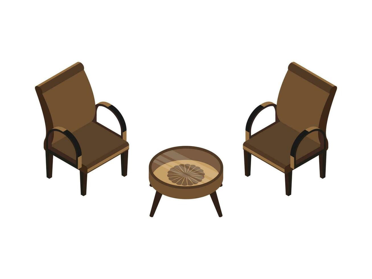 Chairs with Table vector