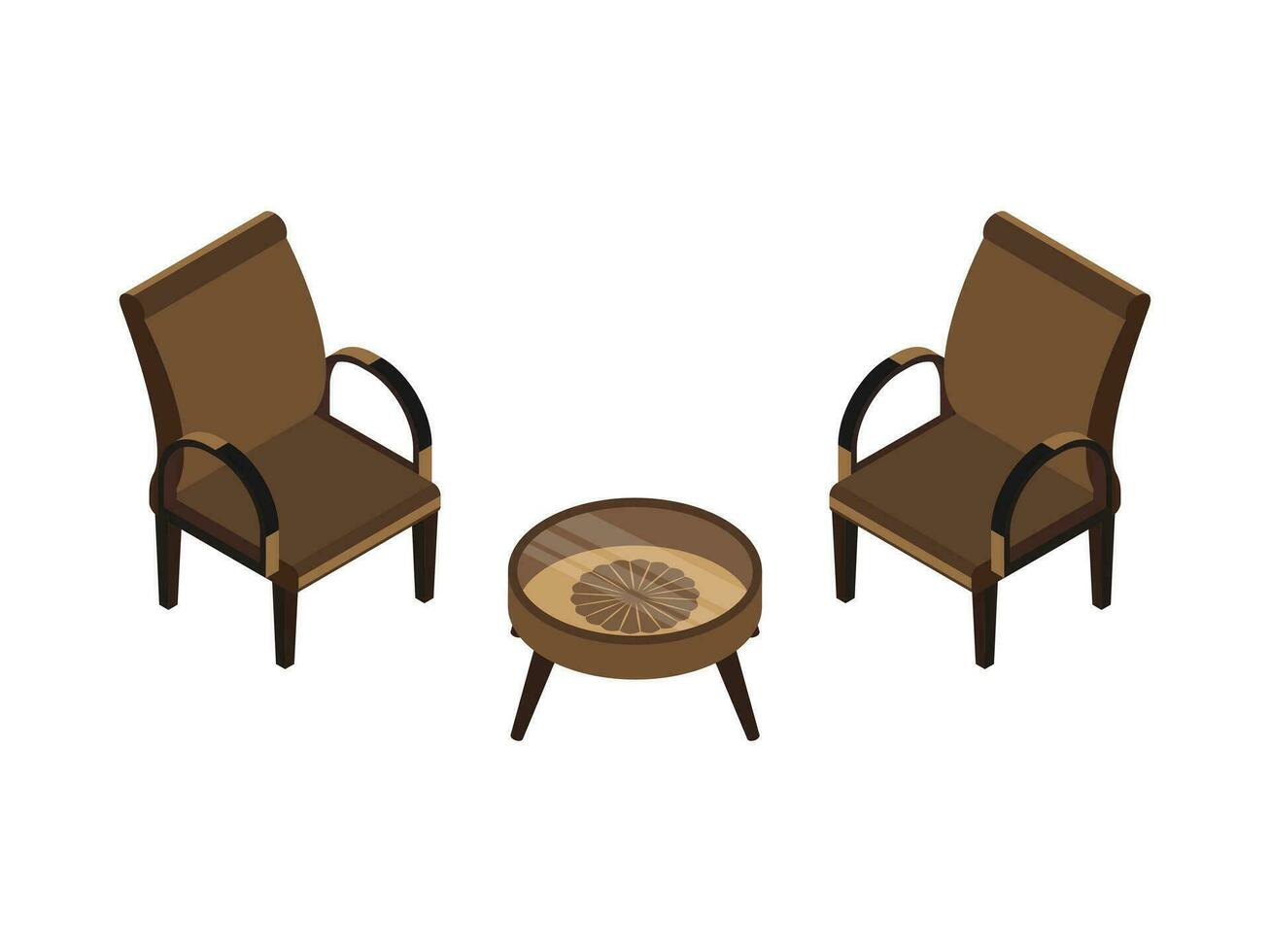 sillas con mesa vector