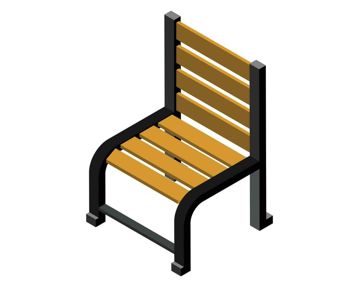 Isometric School Chair vector
