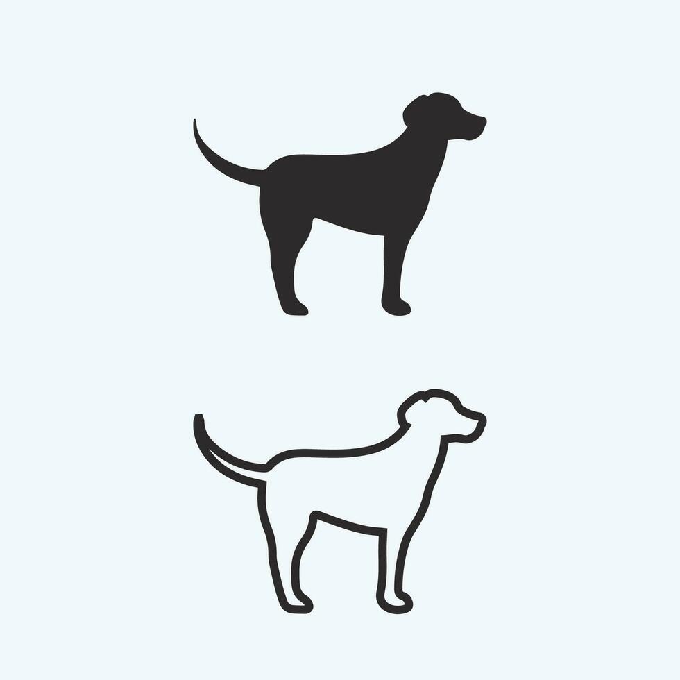 perro logo y icono animal vector ilustración diseño gráfico