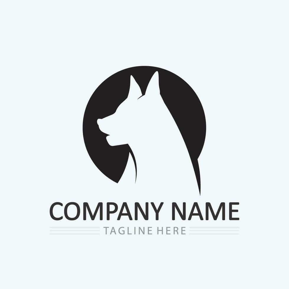 Dog logo and icon animal vector illustration design graphic