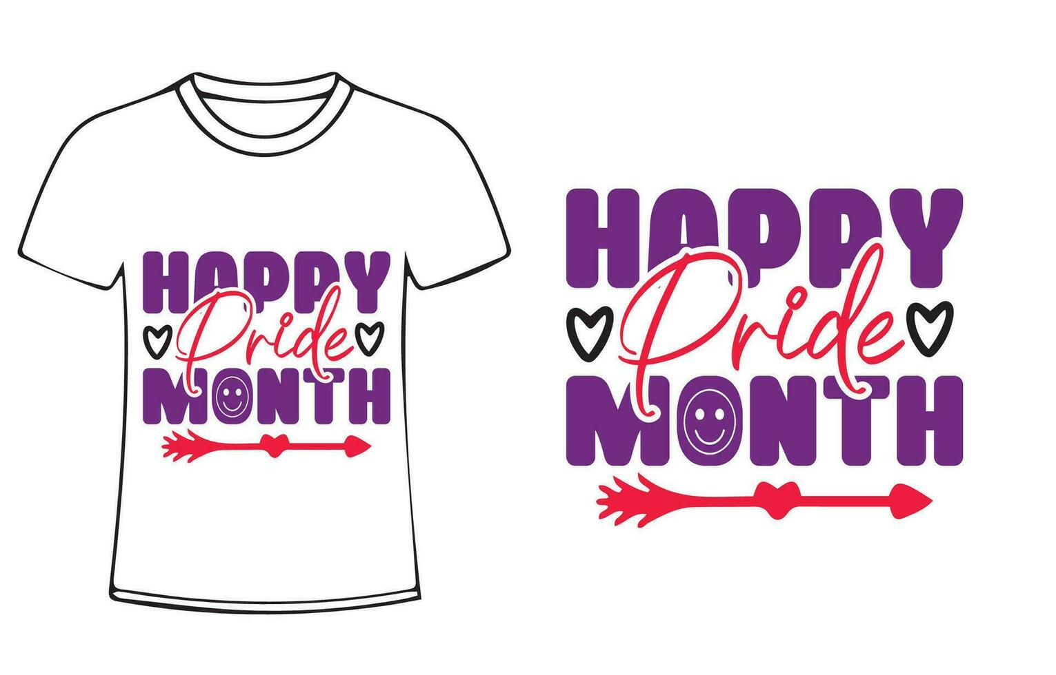 pride month typography design for t-shirt, cards, frame artwork, bags, mugs, stickers, tumblers, phone cases, print etc. vector