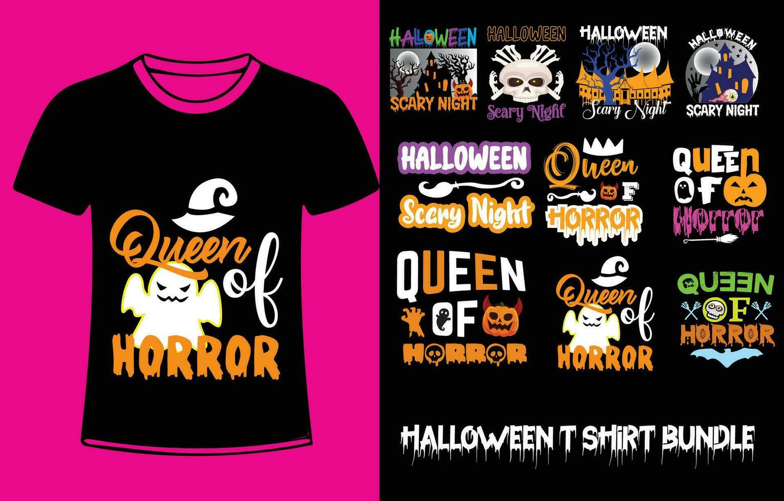 Halloween quote new t shirt design for t-shirt, cards, frame artwork, bags, mugs, stickers, tumblers, phone cases, print etc. vector