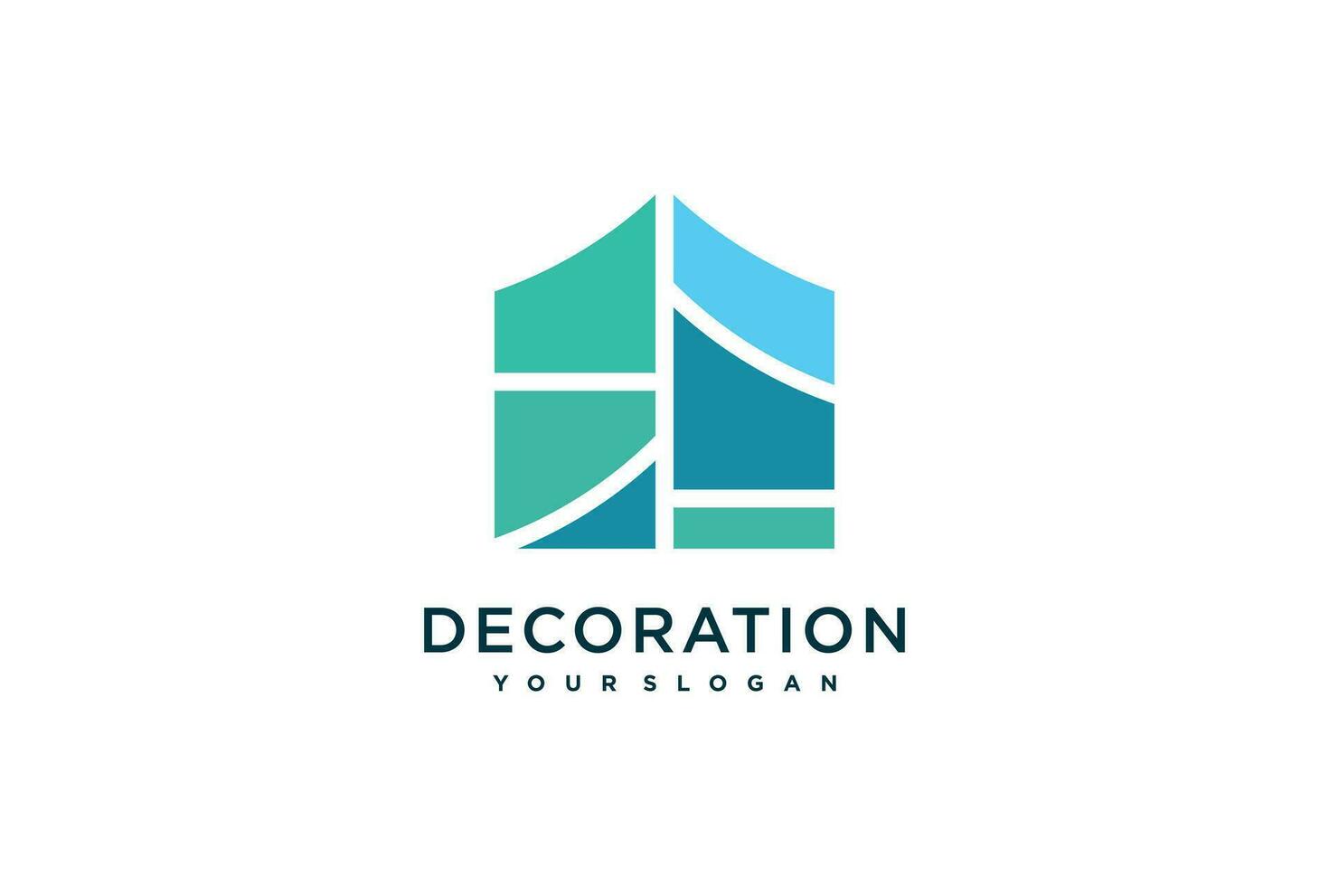 Home decor logo vector design with modern idea