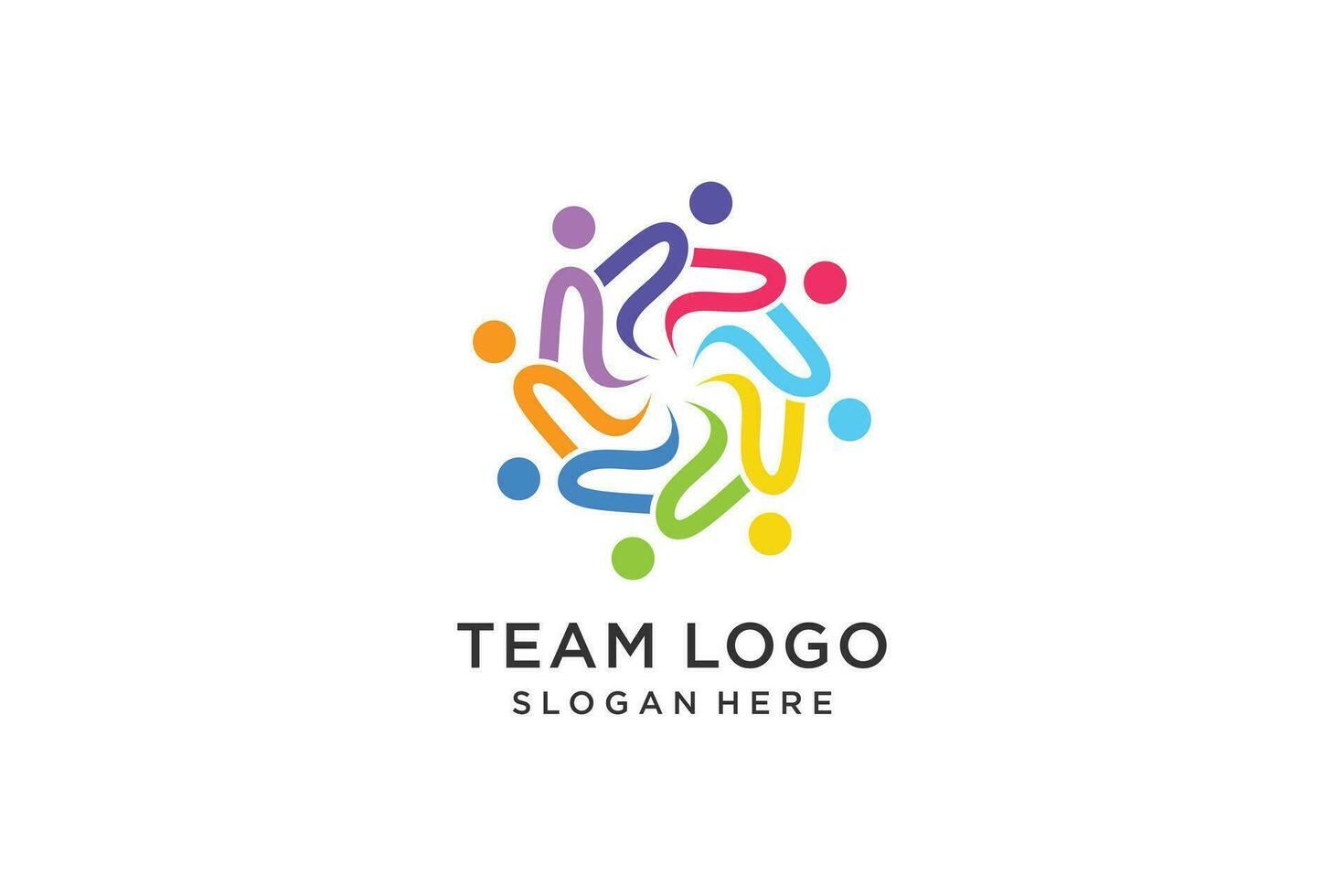 Community logo design with modern creative style vector