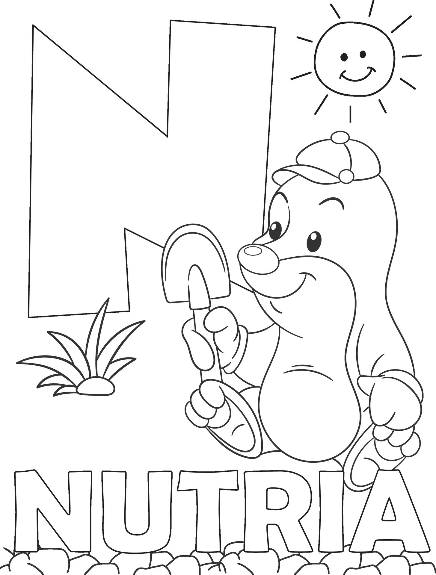 cute-alphabet-letter-animals-coloring-outline-vector-illustration