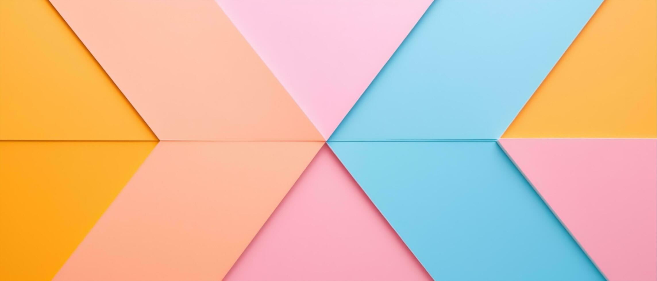 triangle arrow pattern background with bright pastel colors, generative ai photo