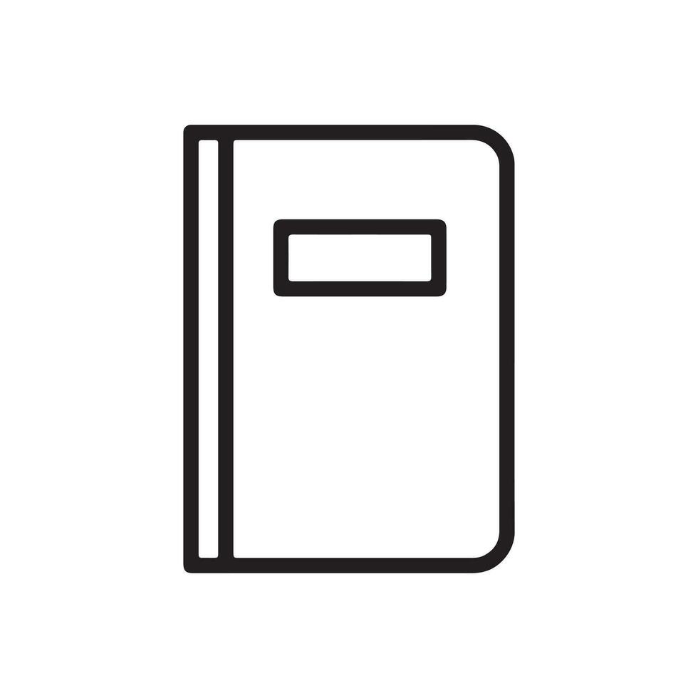 Notebook icon. Simple flat logo of notepad isolated on white background. Clipboard Vector illustration.