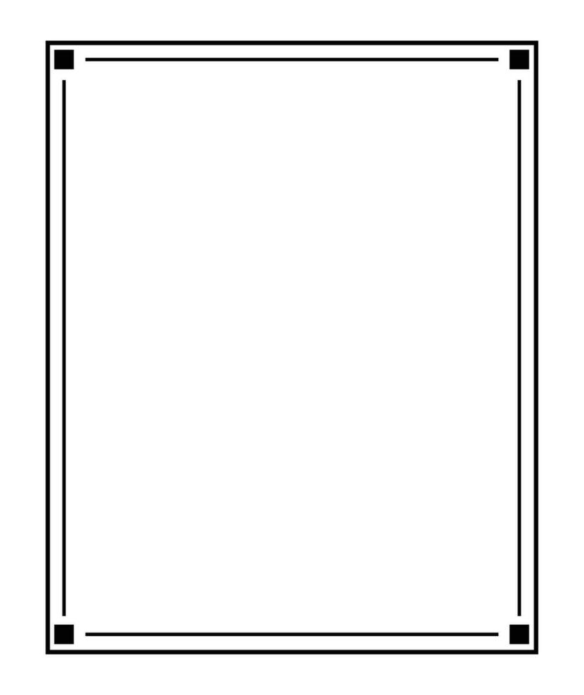 Frame border line page vector vintage simple. Geometric shapes frame vector.