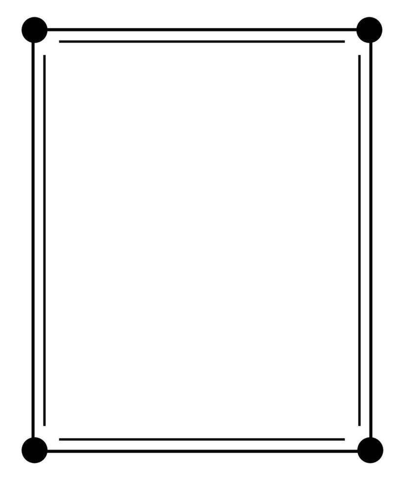 Frame border line page vector vintage simple. Geometric shapes frame vector.