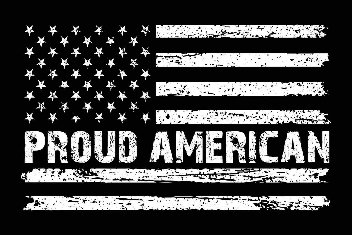 Proud American 4th Of July Design vector