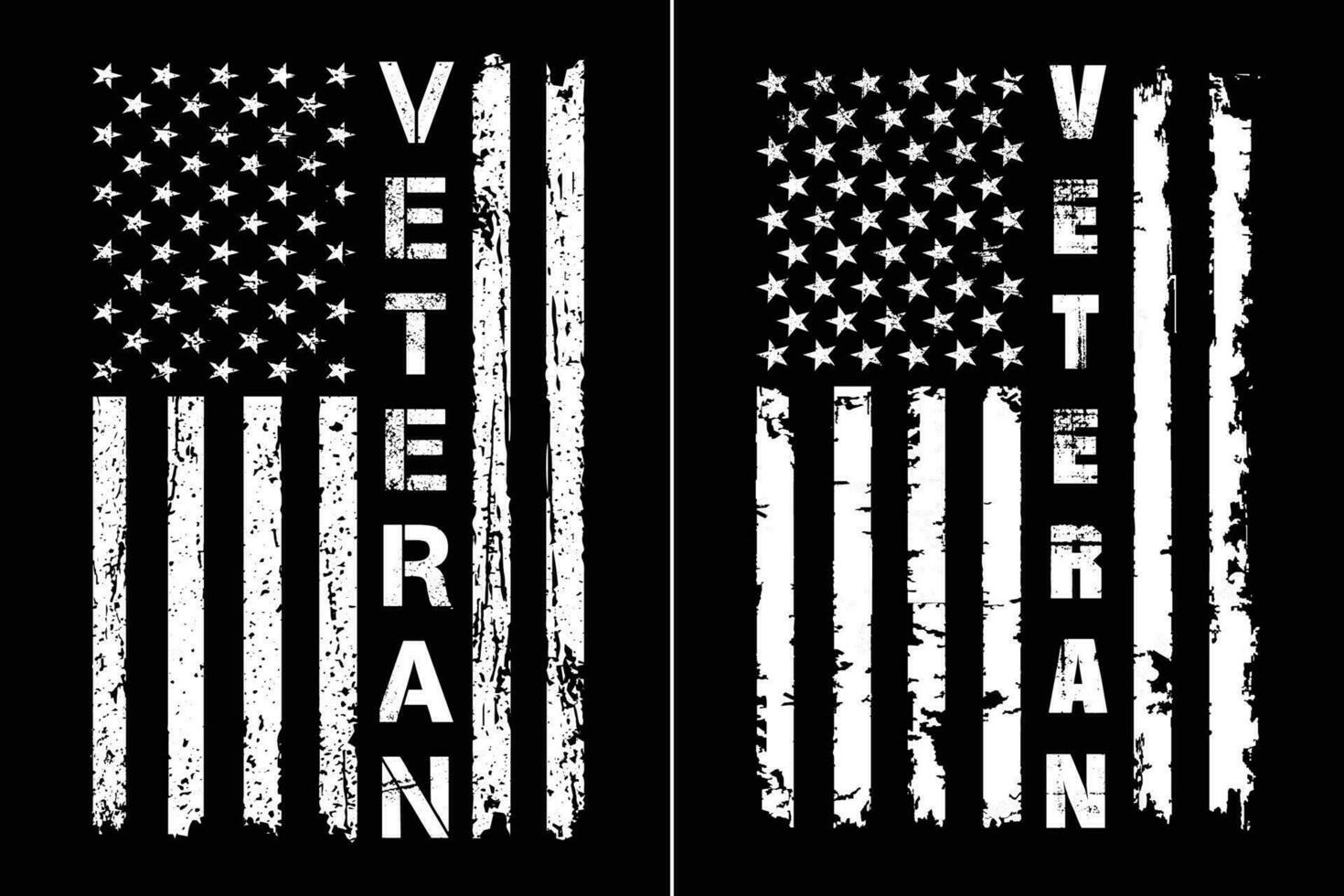 Veteran With USA Flag Design vector