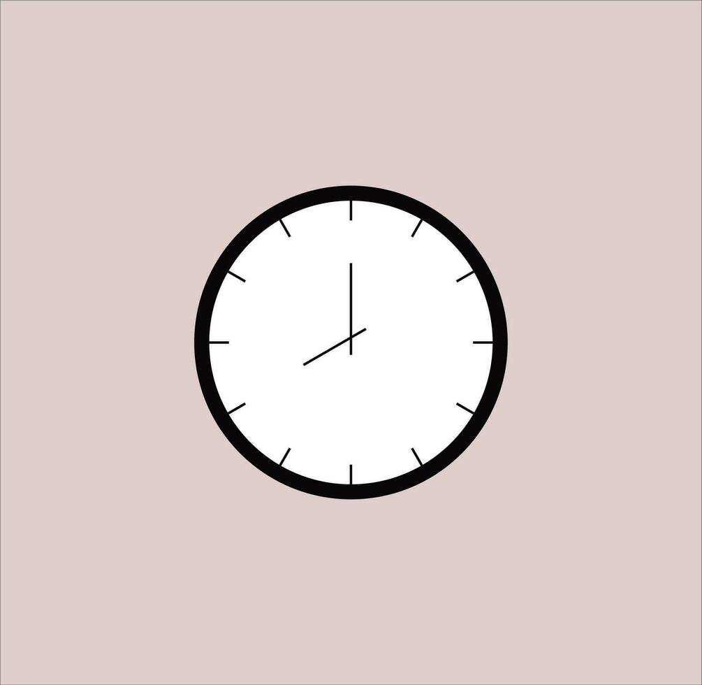 Hand drew a simple circle Clock symbol with a black tone. Doodle drawing style Concept of time, minute, and deadline. Clock with an arrow on a white background vector