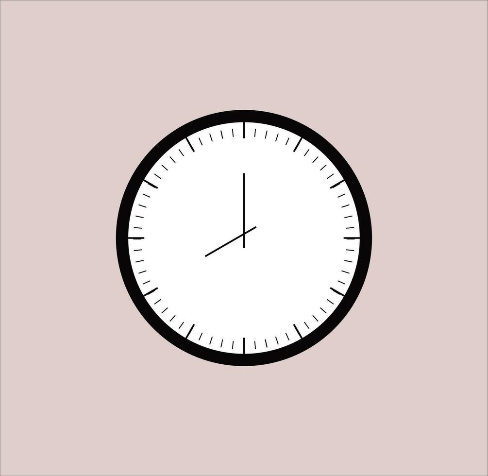 Hand drew a simple circle Clock symbol with a black tone. Doodle drawing style Concept of time, minute, and deadline. Clock with an arrow on a white background vector