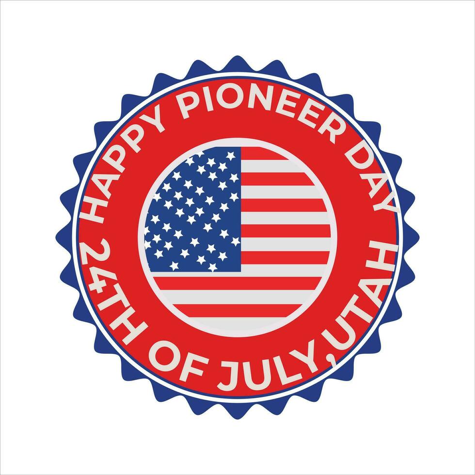 happy pioneer day logo sign vector eps 25556134 Vector Art at Vecteezy
