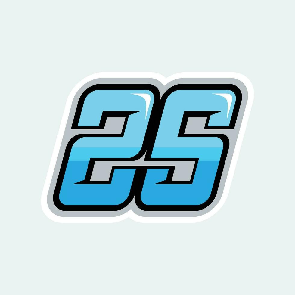 25 number racing design vector