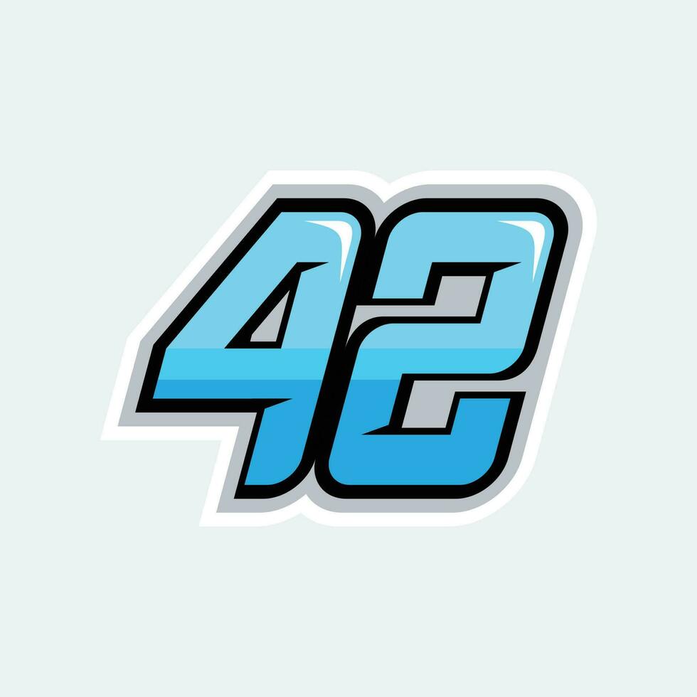 42 racing numbers vector