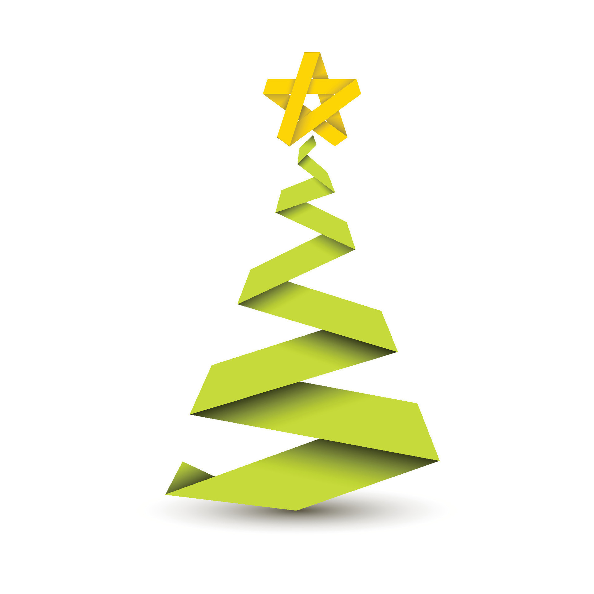 Origami Christmas Tree Isolated on White Background 25556591 Vector Art