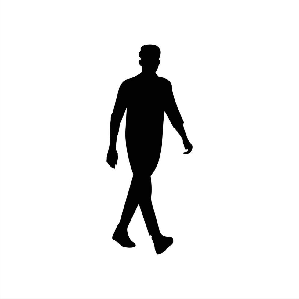 silhouette of a walking man design vector