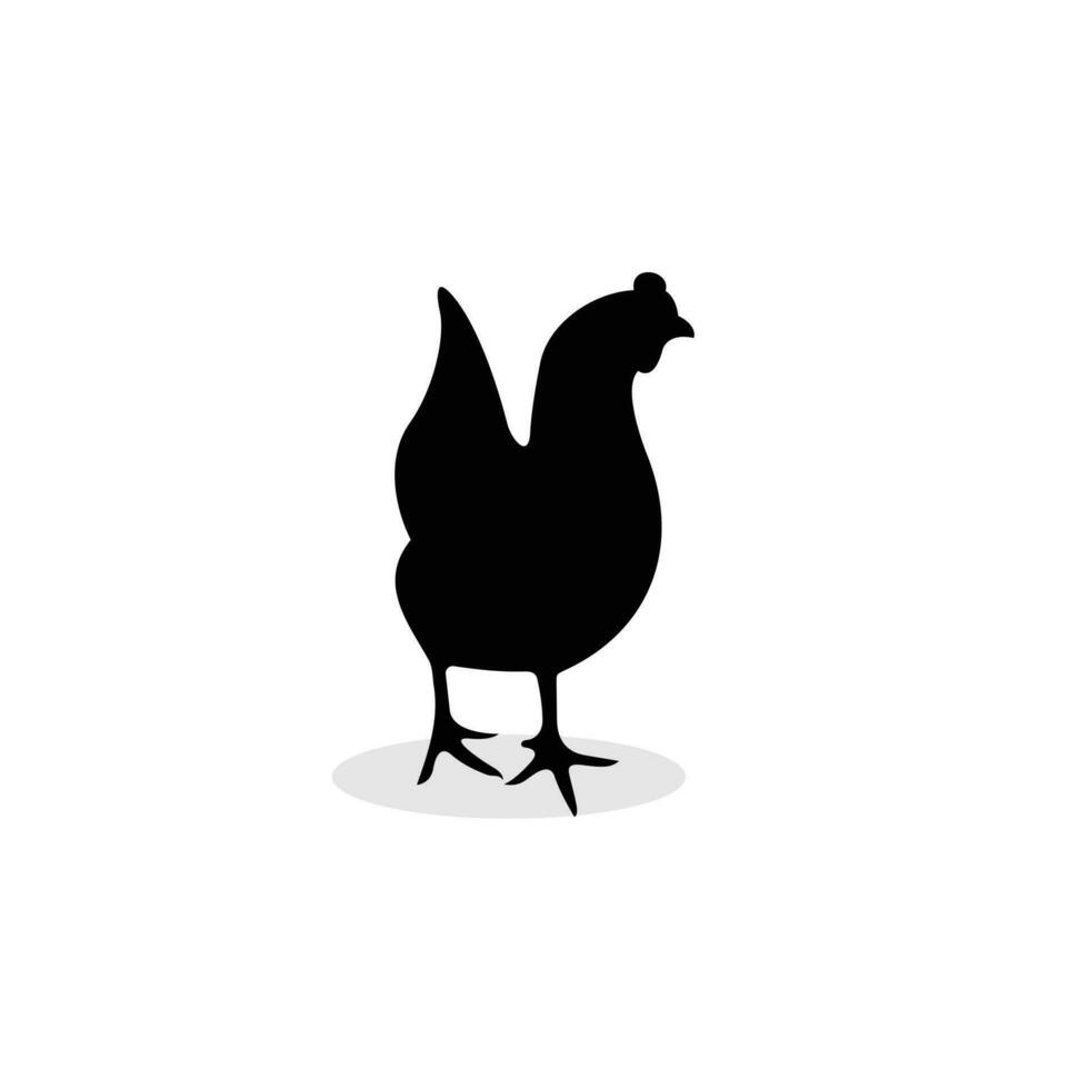 pollo silueta diseño vector