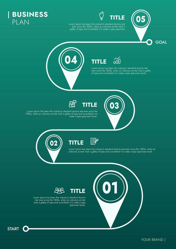 negocio modelo para presentación. infografía negocio datos visualización. proceso gráfico con elementos de grafico, diagrama, pasos, opciones, proceso. vector y ilustración concepto para presentación.