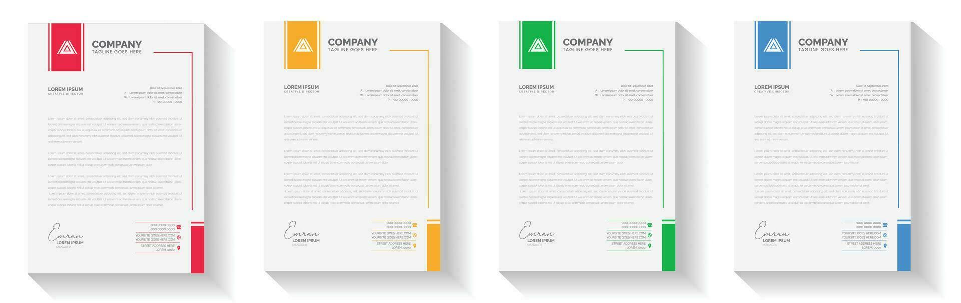 modern creative Clean letterhead flyer corporate business proposal official minimal  abstract professional informative newsletter magazine poster brochure design standard color bundle with logo. vector