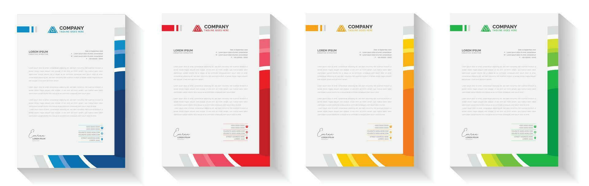 modern creative Clean letterhead flyer corporate business proposal official minimal  abstract professional informative newsletter magazine poster brochure design standard color bundle with logo. vector