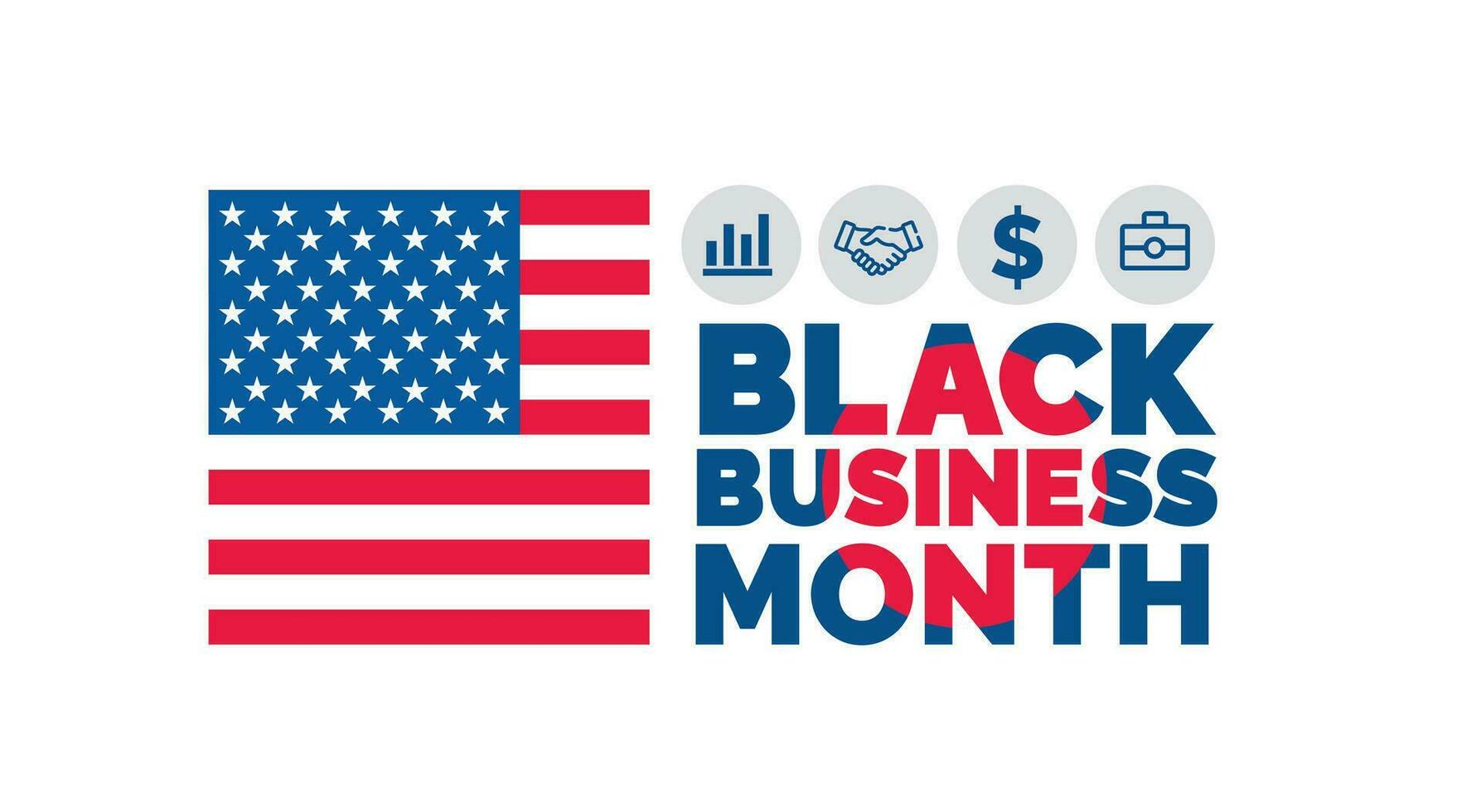 August is National Black Business Month background template. Holiday concept. background, banner, placard, card, and poster design template with ribbon, text inscription and standard color. vector. vector