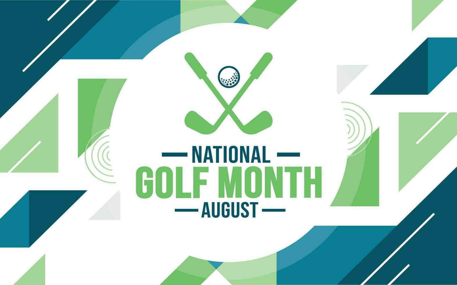 August is National Golf Month background template. Holiday concept. background, banner, placard, card, and poster design template with text inscription and standard color. vector illustration.