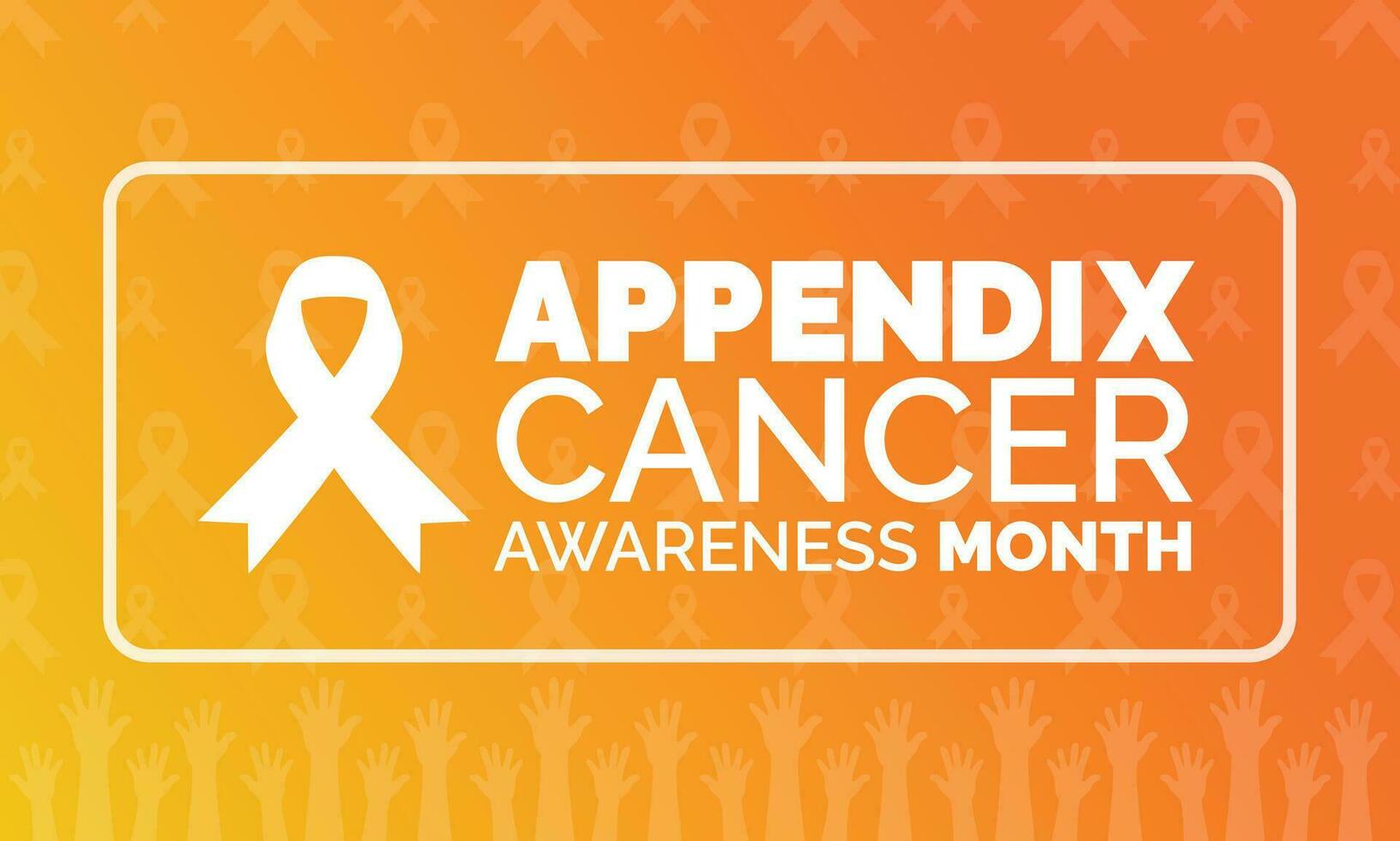 August is Appendix Cancer Awareness Month background template. Holiday concept. background, banner, card, and poster design template with text inscription and standard color. vector illustration.