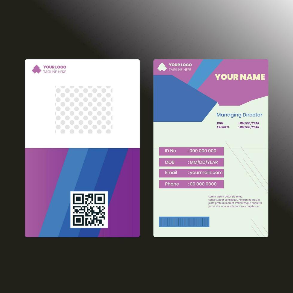 Business id card vector