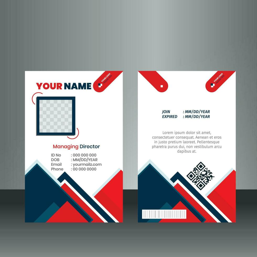 Stylish Id card vector