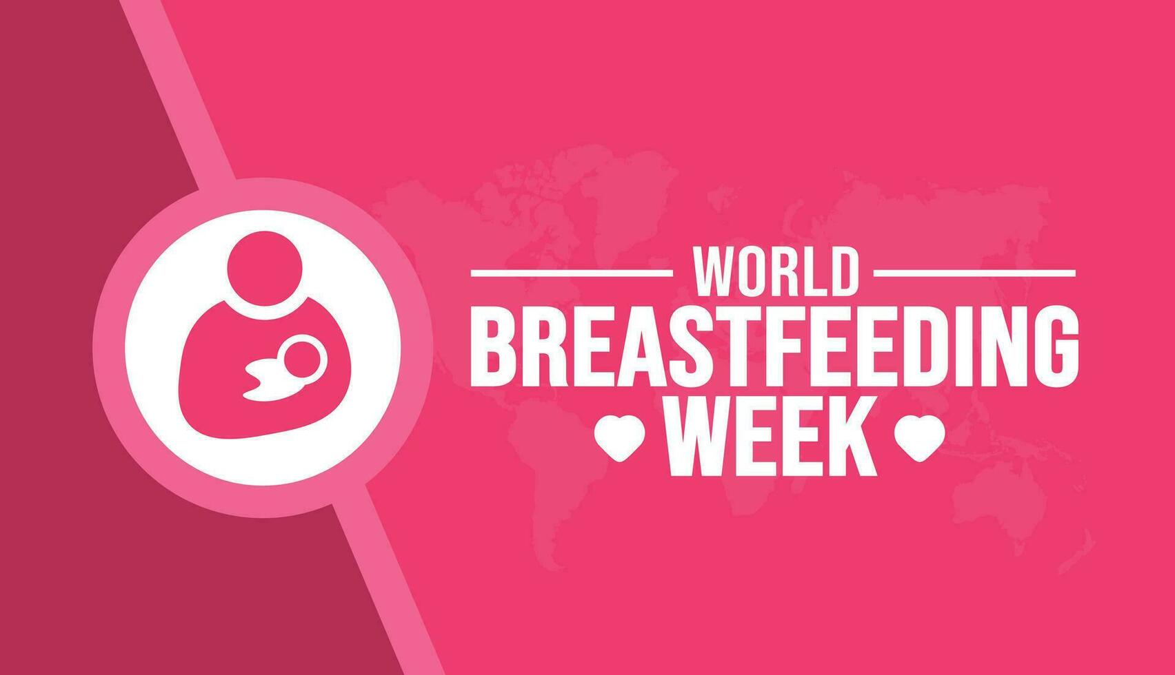 August is World Breastfeeding Week background template. Holiday concept. background, banner, placard, card, and poster design template with text inscription and standard color. vector illustration.