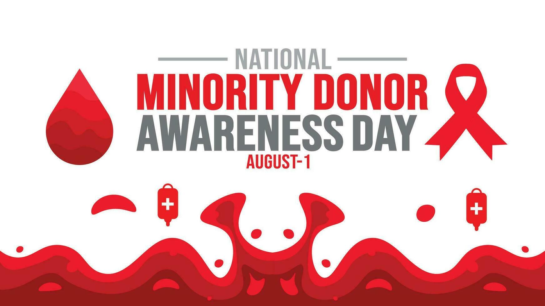 National Minority Donor Awareness Day background template. Holiday concept. background, banner, placard, card, and poster design template with text inscription and standard color. vector illustration.