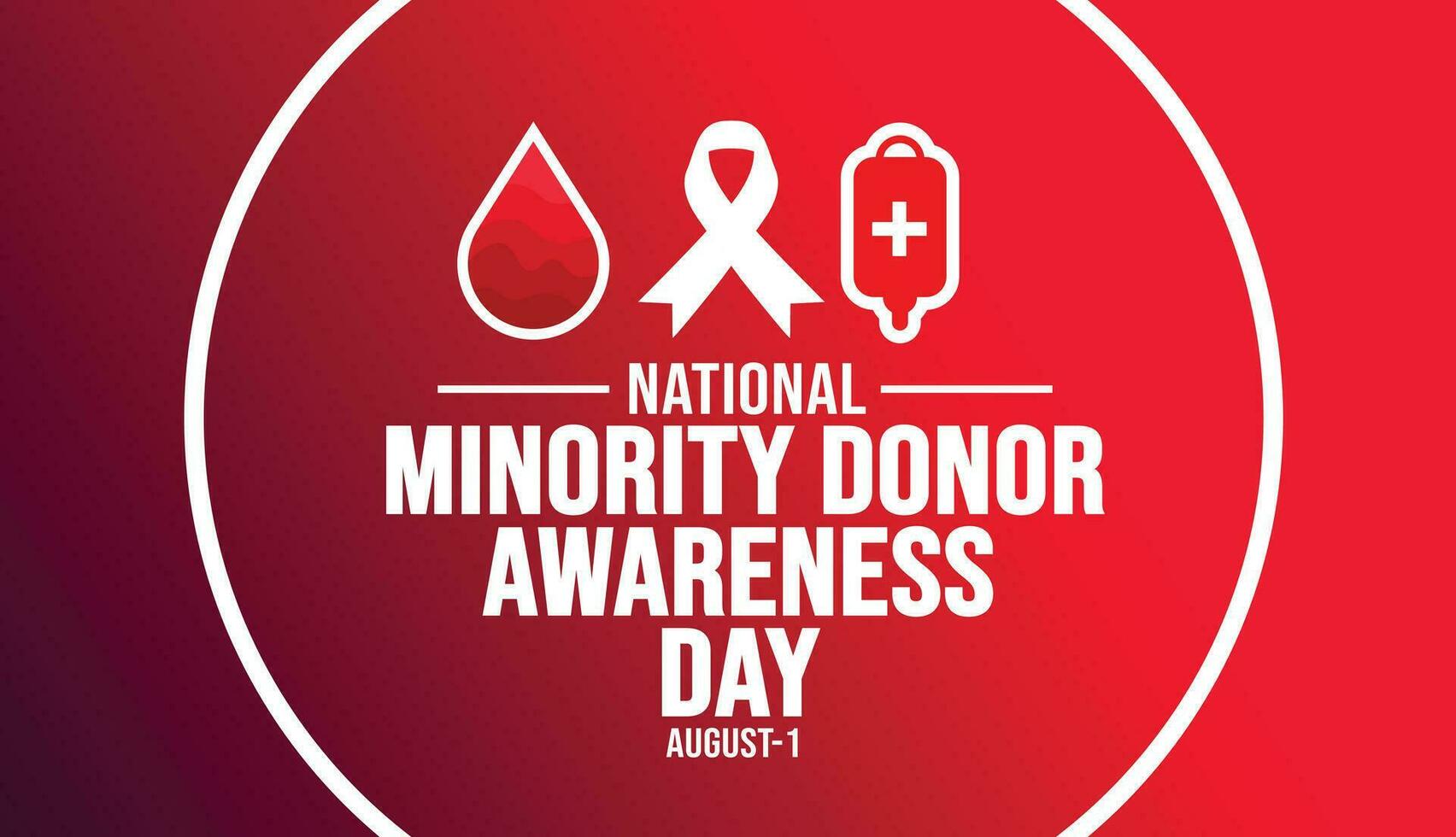 National Minority Donor Awareness Day background template. Holiday concept. background, banner, placard, card, and poster design template with text inscription and standard color. vector illustration.