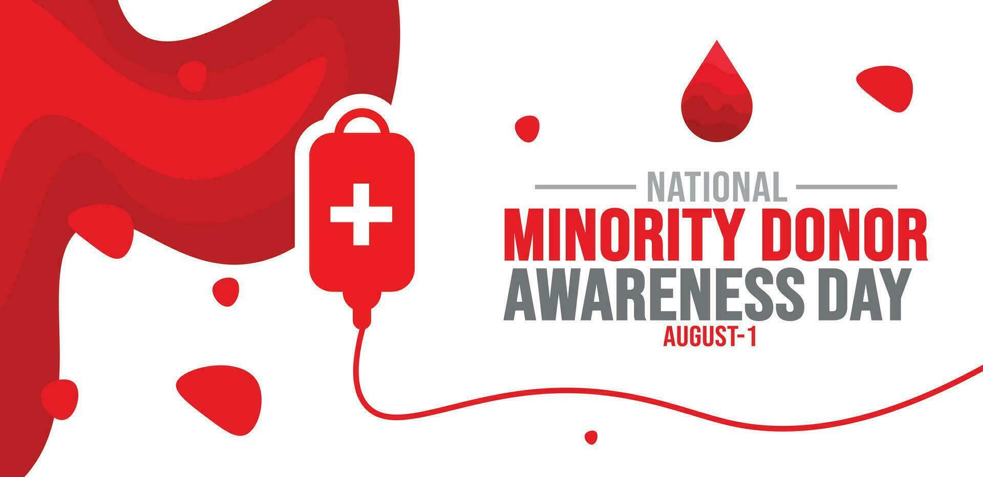 National Minority Donor Awareness Day background template. Holiday concept. background, banner, placard, card, and poster design template with text inscription and standard color. vector illustration.