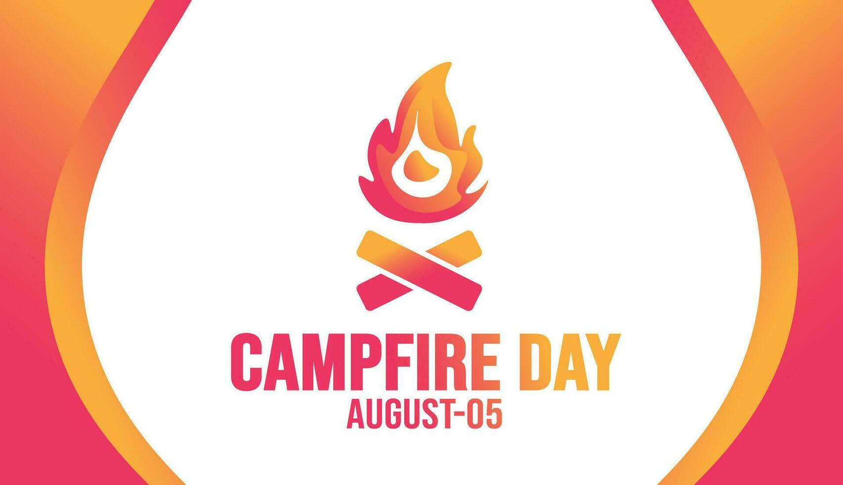 Campfire Day background template. Holiday concept. background, banner, placard, card, and poster design template with text inscription and standard color. vector illustration.