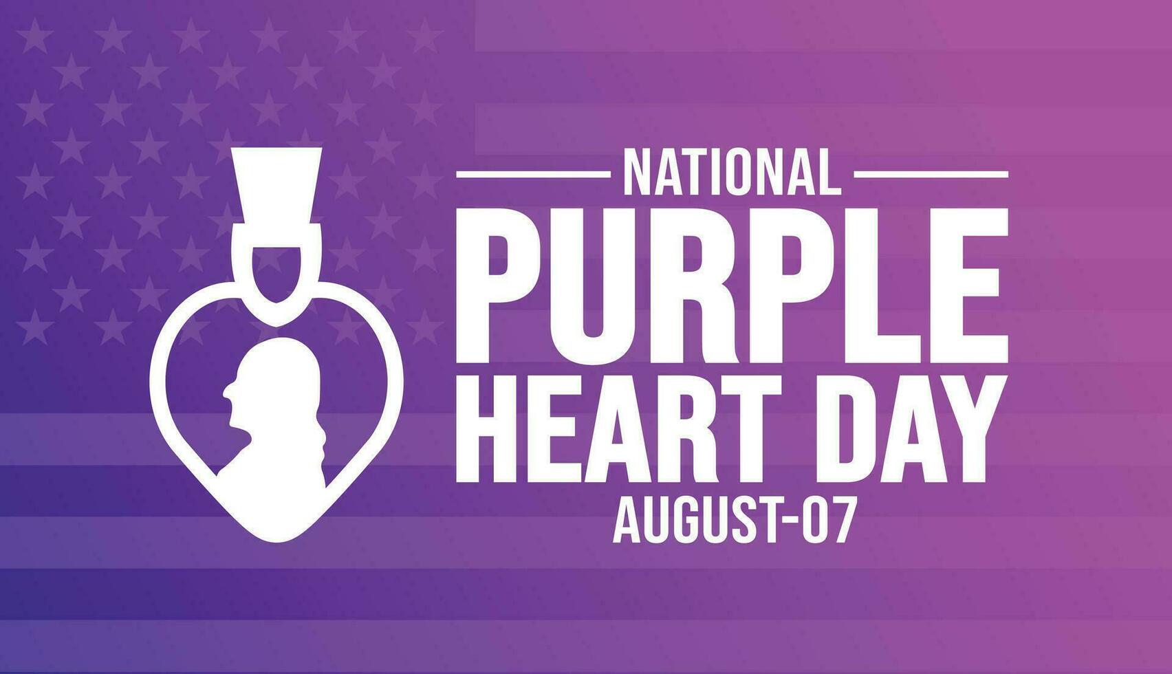 national Purple Heart Day background template. Holiday concept. background, banner, placard, card, and poster design template with text inscription and standard color. vector illustration.